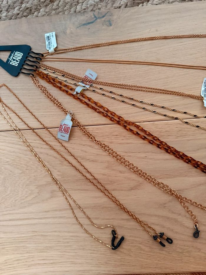 Chaîne de lunettes chaînette doré or cordon accessoires