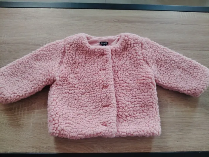 Gilet moumoute rose 9 mois Kiabi
