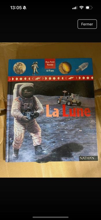 Livre mon petit monde la lune