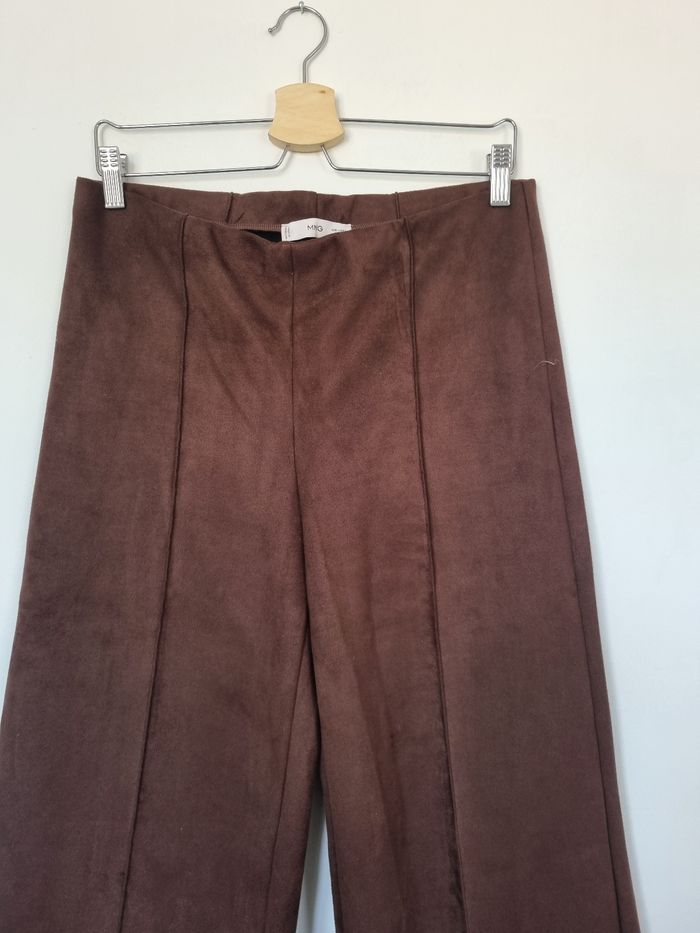 Pantalon daim marron mango - photo numéro 2
