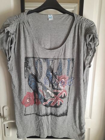 T-shirt ms mode gris 46/48
