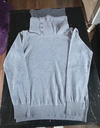 Pull col montant homme