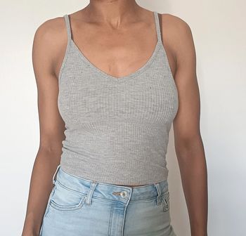 Débardeur/crop top gris T.S