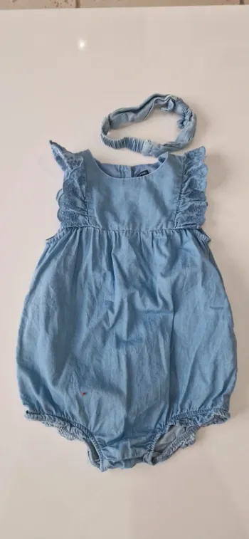 Combinaison jean kiabi 2 ans avec bandeau