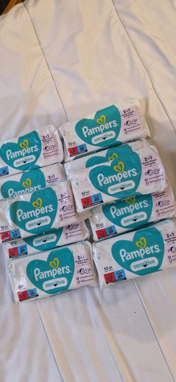 15 euro les 10 paquet de lingettes pampers 