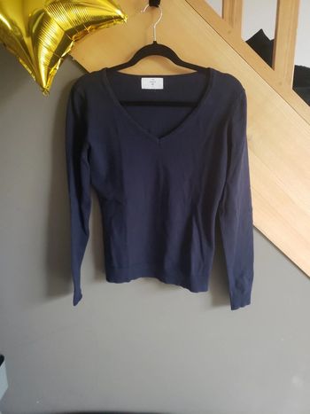 Pull fin femme bleu marine taille S