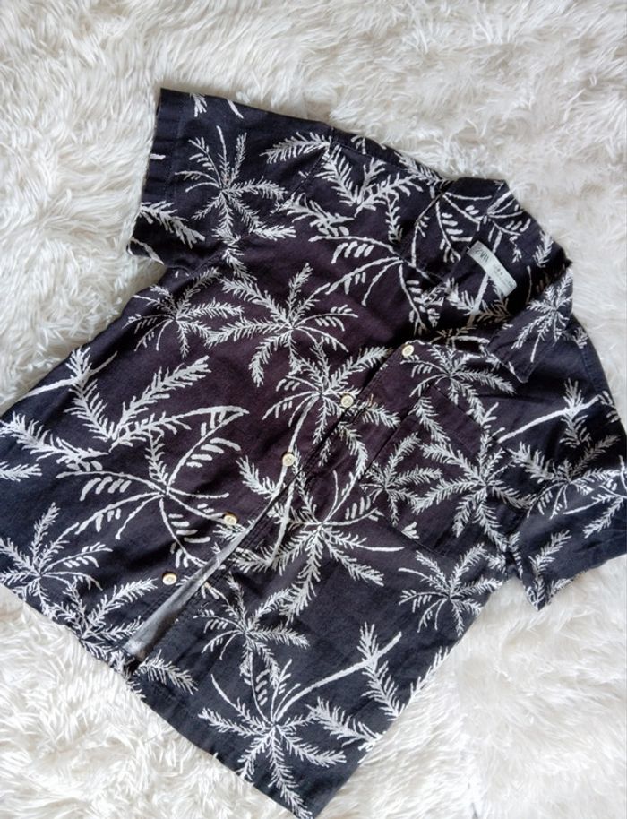 Chemise palmiers garçon 8/9ans Zara 🩶🖤
