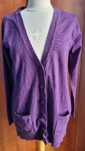 Cardigan violet taille L