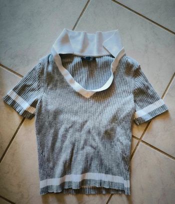 T-shirt à col gris  Jennyfer taille L
