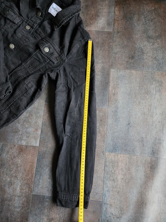 Veste en jean noire pour homme - photo numéro 5