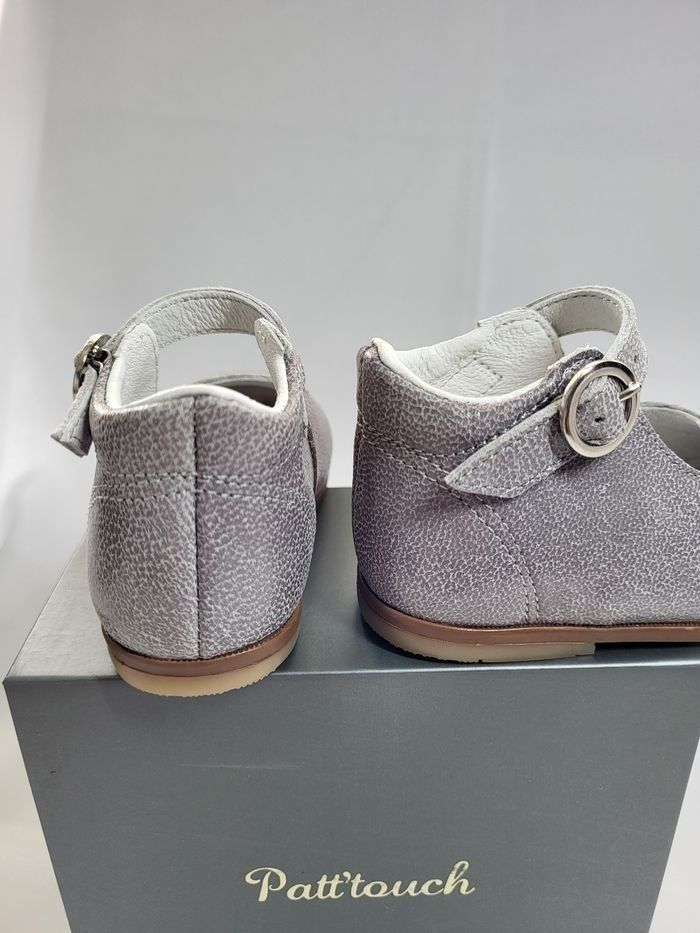 Chaussures fille en cuir gris Point 19 Made in France 🇨🇵 - photo numéro 3
