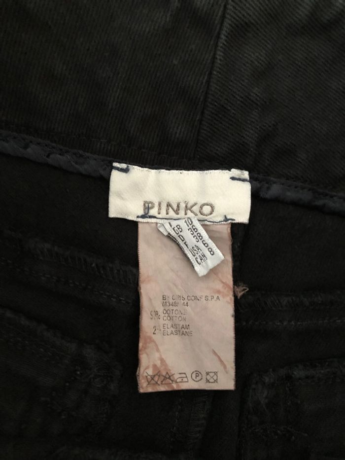 Micro jupe en jean noir clouté Pinko 38 - photo numéro 5