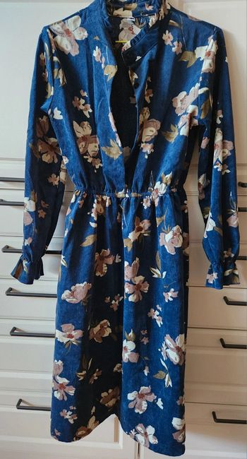 Robe midi en velours