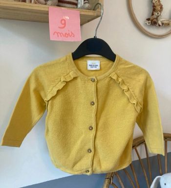 Gilet fille jaune en coton TAO