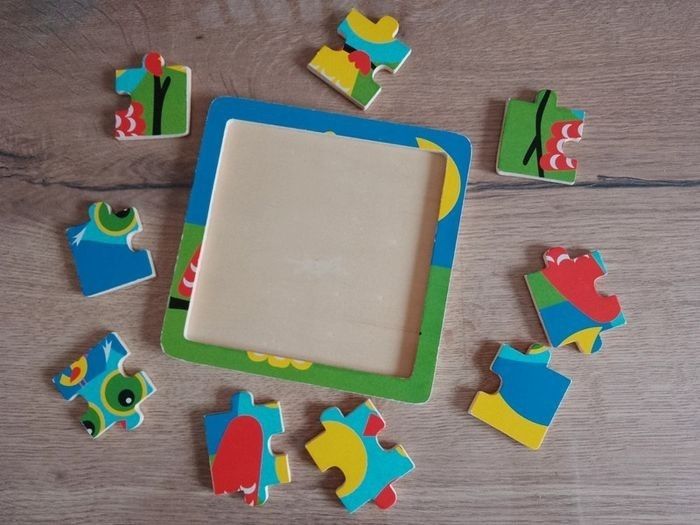 Puzzle en bois HEMA 9 pièces - photo numéro 2
