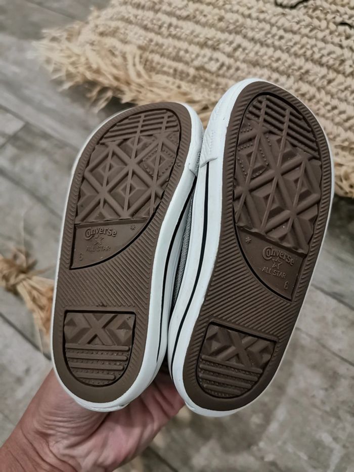 🔥Basket converse Allstar pointure 22 garçon fille gris blanc mixte - photo numéro 6