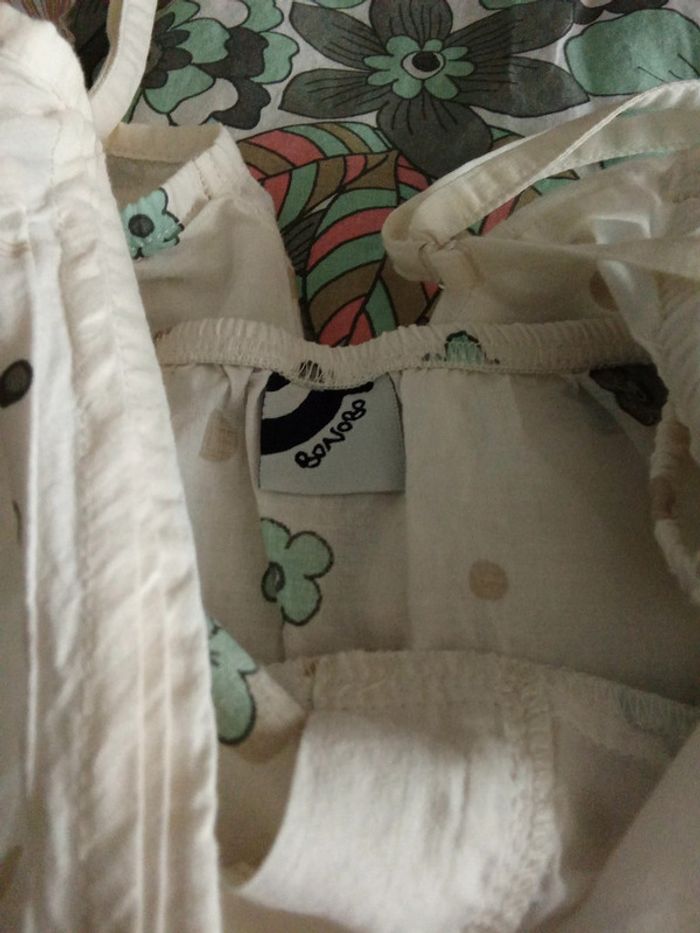Robe blanche motif fleuri estivale Bonobo taille 42 - photo numéro 8