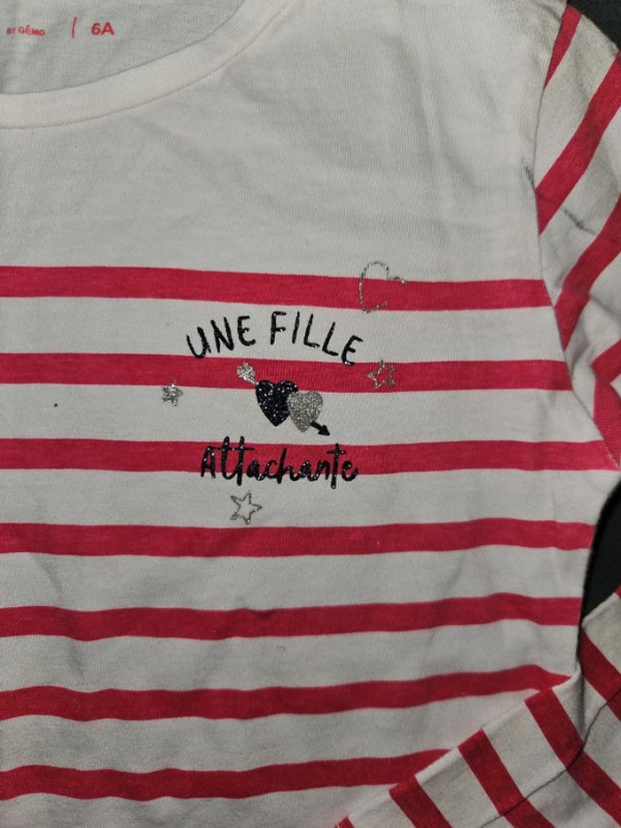 Tee-shirt manche longue fille 6 ans - photo numéro 3