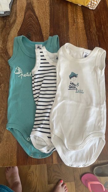 Lot 3 body petit bateau taille 3 mois