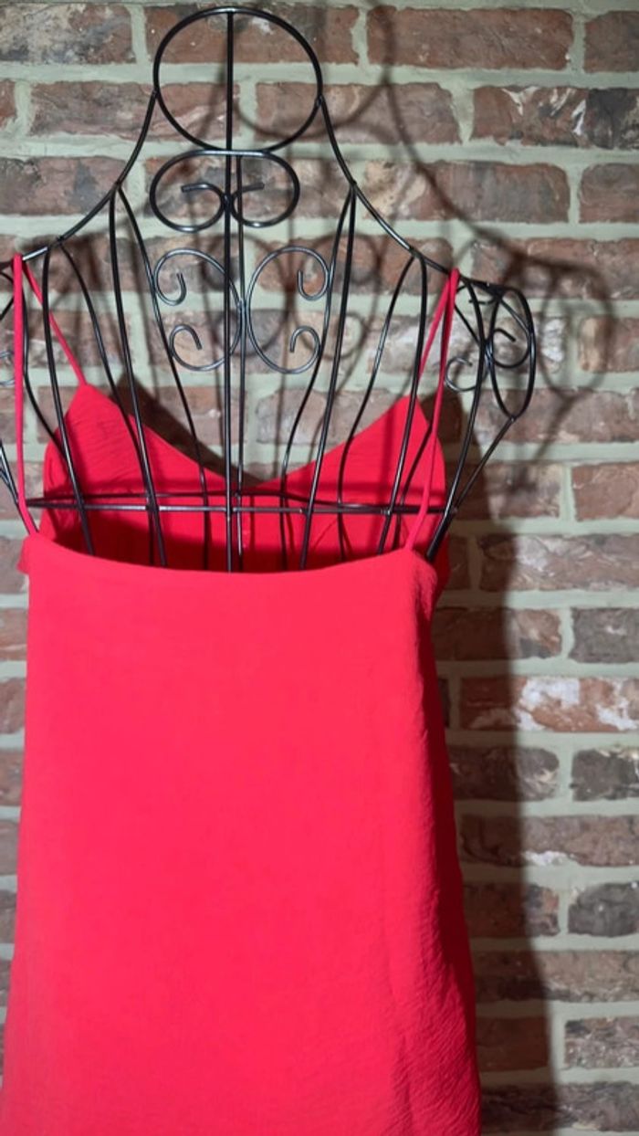 Top rouge fluide décolleté avec perle décoratives Taille S / 36 - photo numéro 8