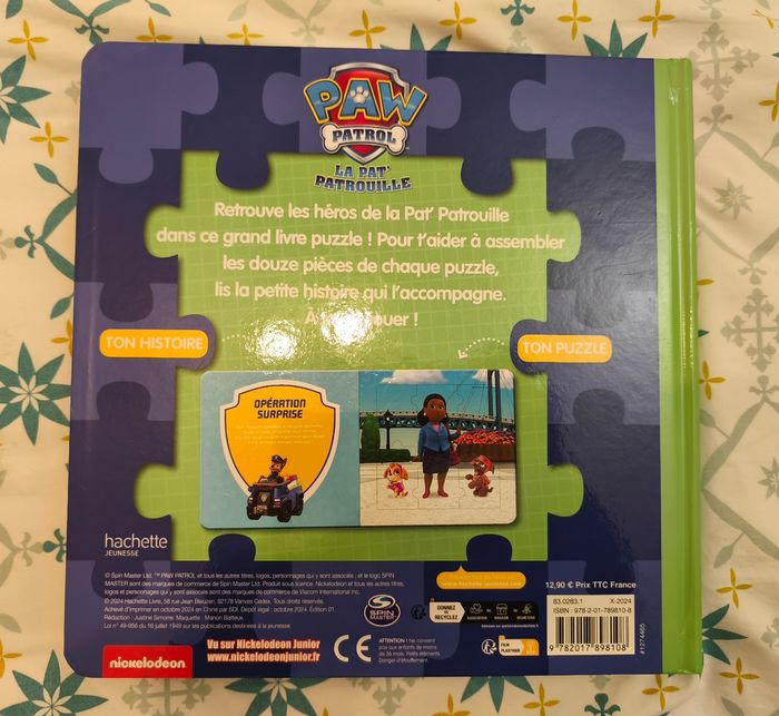 Livre puzzle Pat patrouille - photo numéro 2