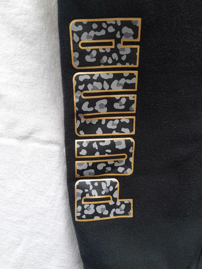 Beau pantalon de jogging imprimé doré et Puma - photo numéro 5