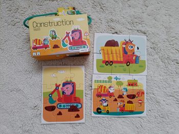3 puzzles évolutifs construction chantier