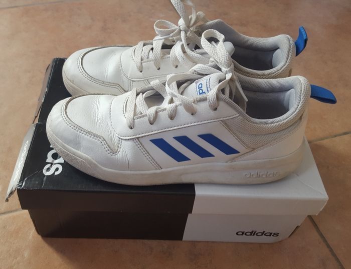 Basket blanc / bleu  Tensaur K de Adidas - photo numéro 4