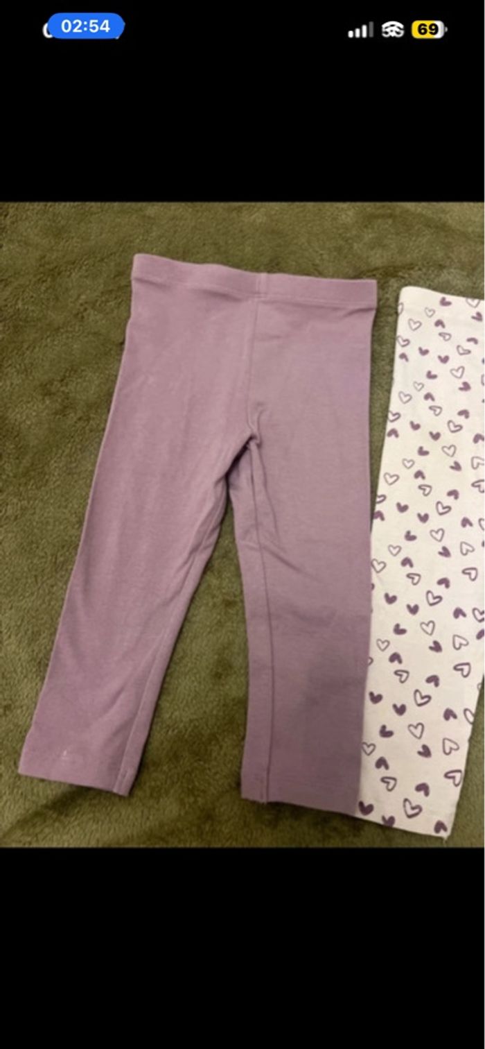 Deux legging 9-12 mois - photo numéro 2