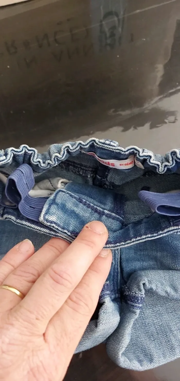 Short jeans taille ajustable - photo numéro 4