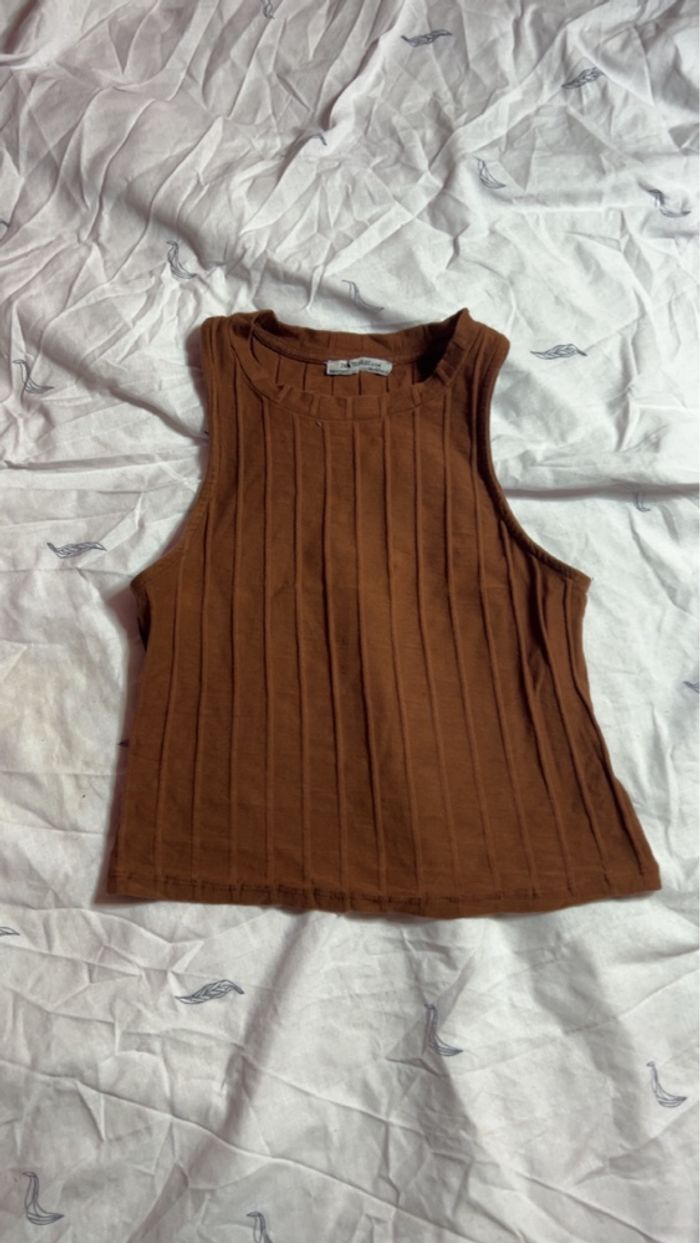 Top marron Zara - photo numéro 2