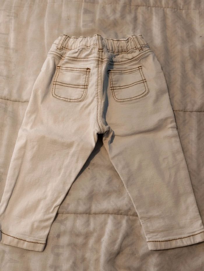 Pantalon jean crème pour cérémonie - photo numéro 3