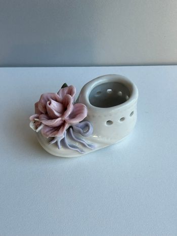 Petit sabot décoratif en porcelaine, soulier