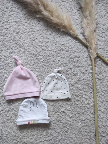 Lot de 3 bonnets