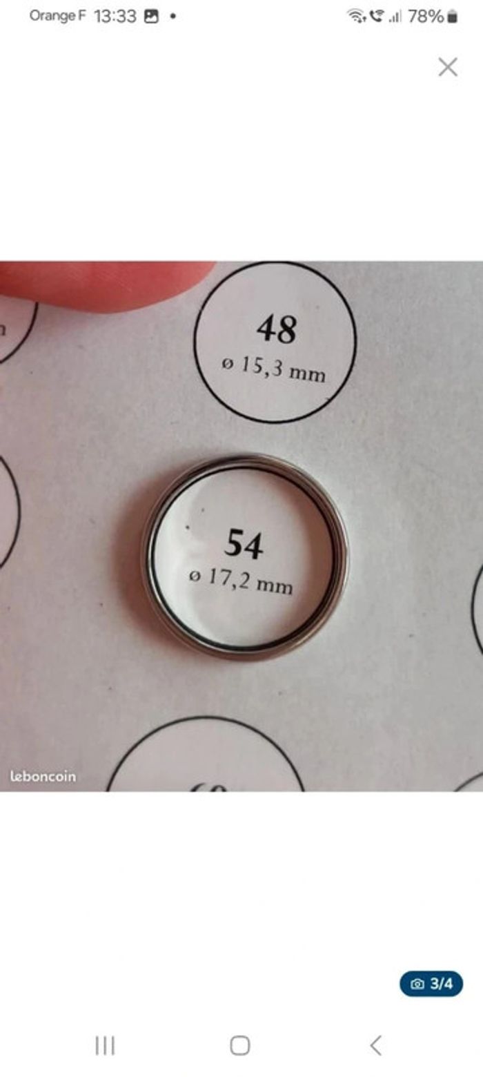 Bague acier inoxydable femme taille 54 - photo numéro 4