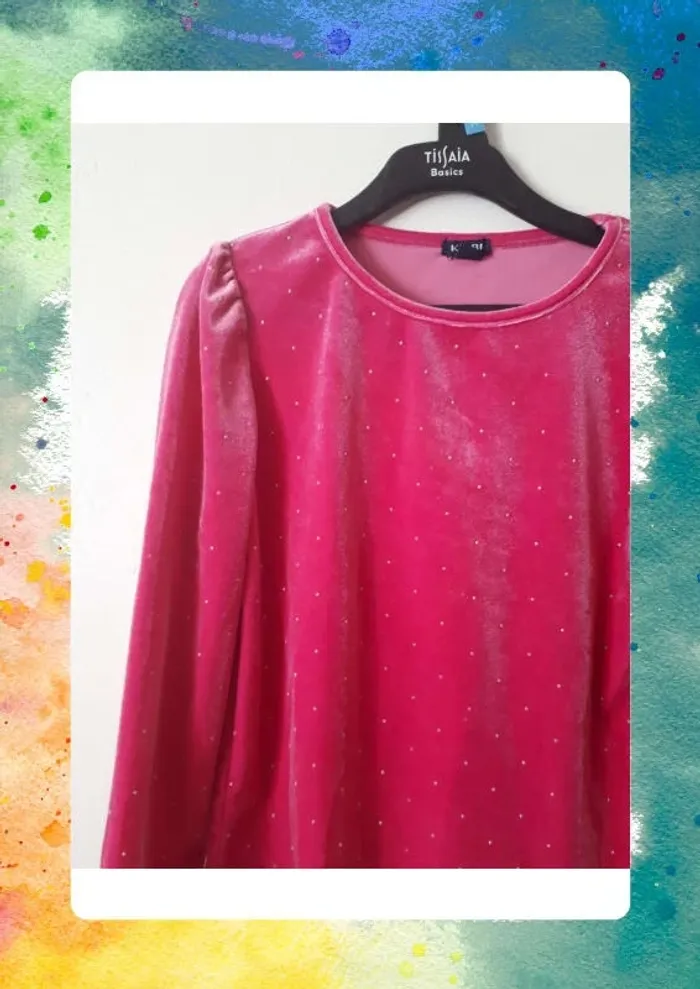 Tshirt manches longues en velours 6 ans - photo numéro 2
