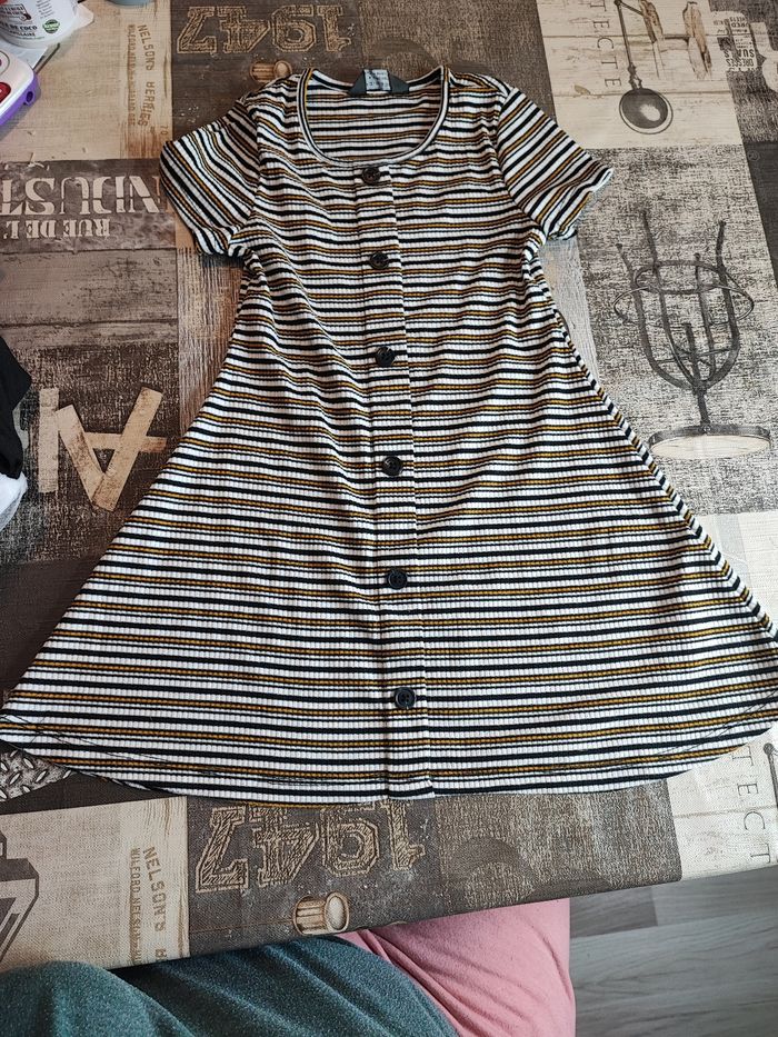 Robe tee shirt rayé