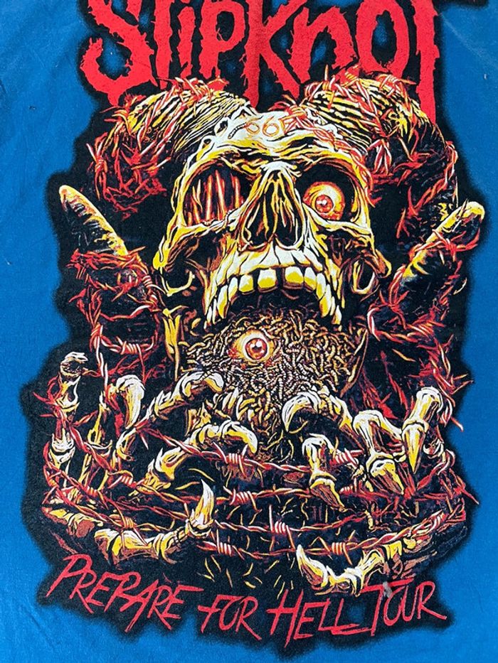 T-shirt rock oversize Slipknot gros imprimé streetwear hip-hop y2k skater taille M - photo numéro 3