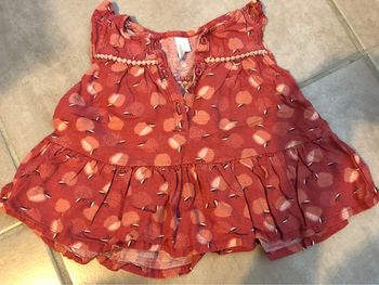 Tunique sans manches fille 6 mois