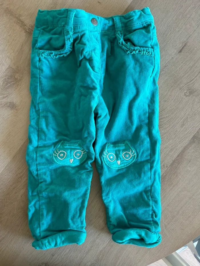 Pantalon velours vert