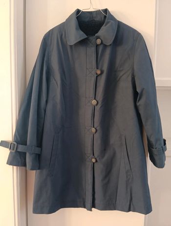 Manteau vintage marine imperméable fourré taille 42