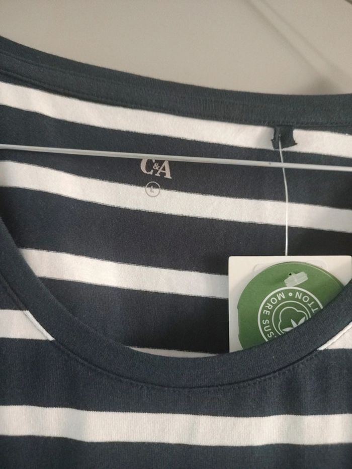 Robe t-shirt marinière - photo numéro 2