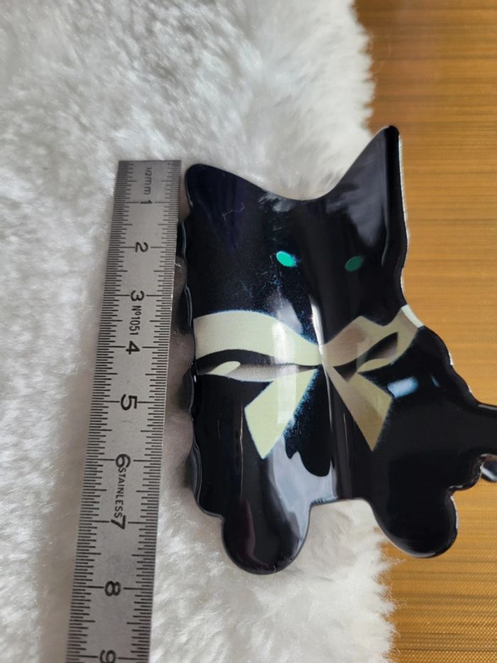 Pince a cheveux chat noir noeud pap - photo numéro 2