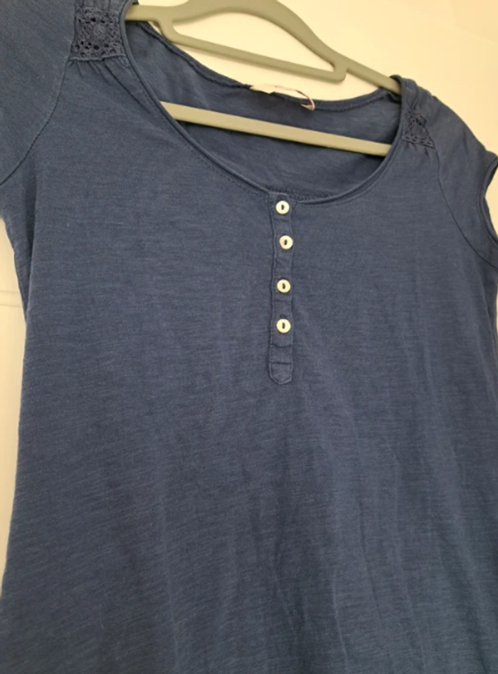 T-shirt Bleu Marine - Taille XS - photo numéro 2