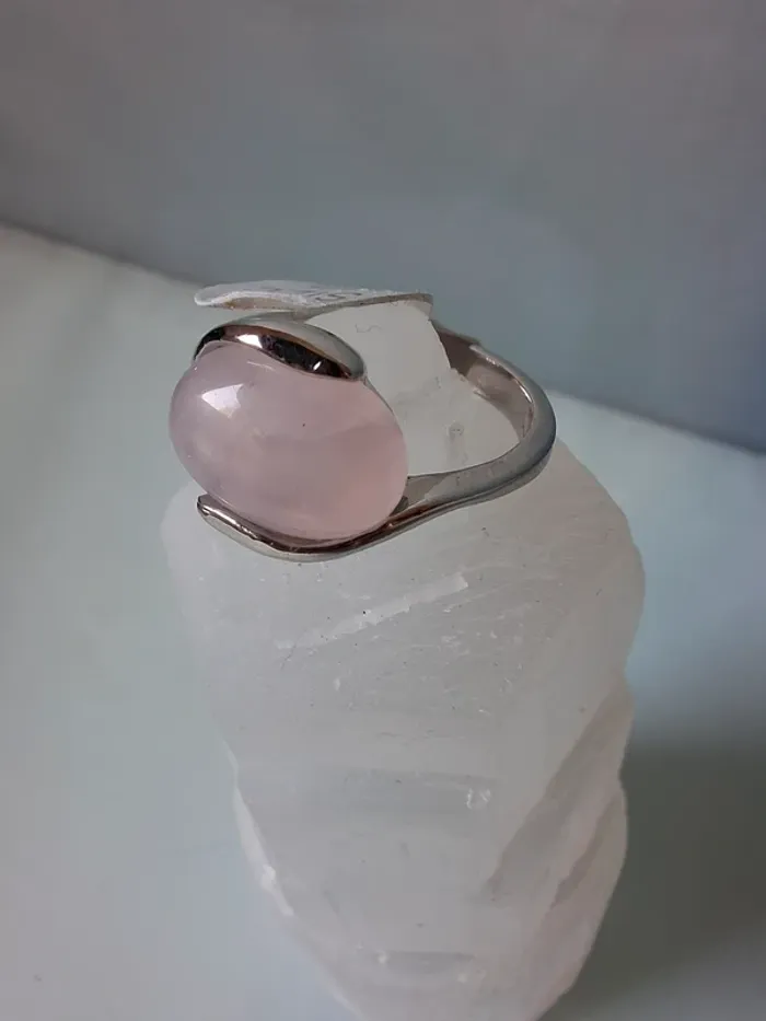 Bague en Quartz rose - Taille 19 - photo numéro 2