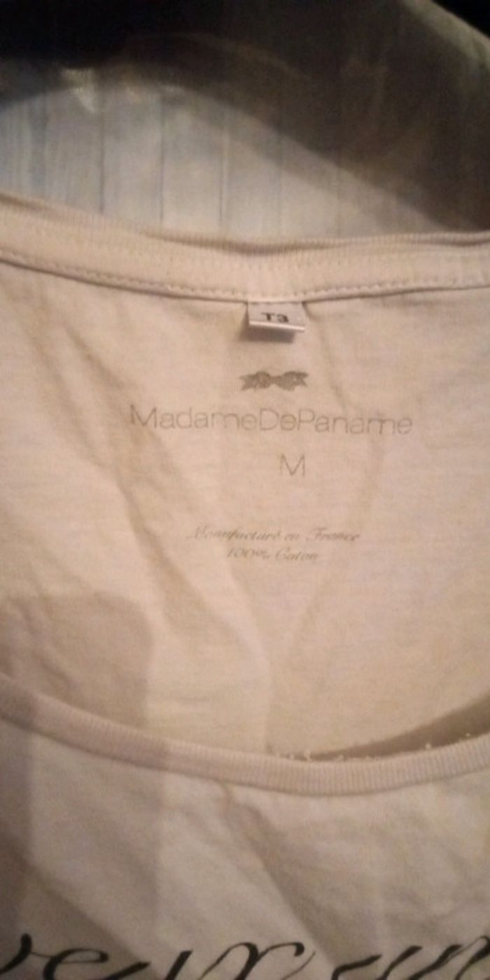Tee-shirt blanc Madamedepaname - photo numéro 2