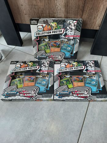 3 Coffret Poster Pokémon Foudre Noire et Flamme Blanche ev10.5 écarlate et Violet neuf scellé fr