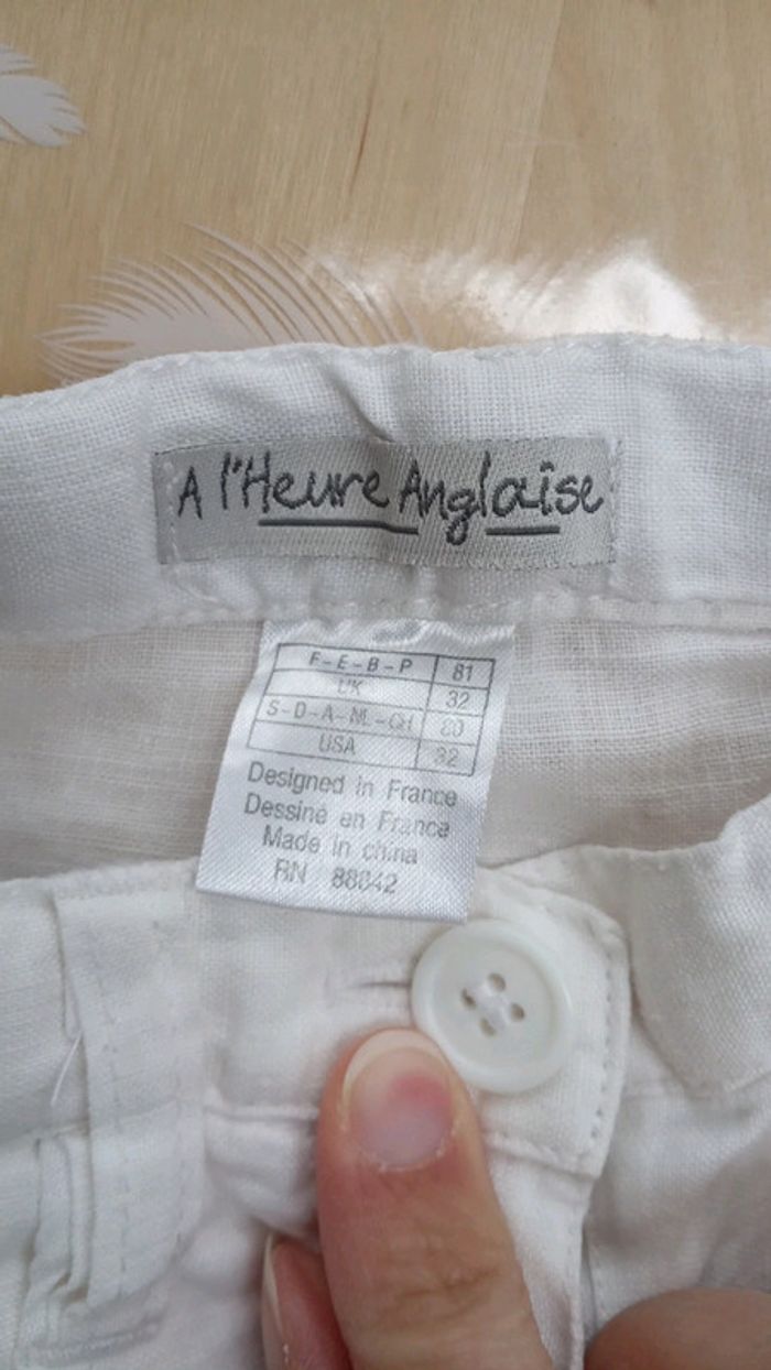 Pantacourt lin taille 18 mois - photo numéro 2