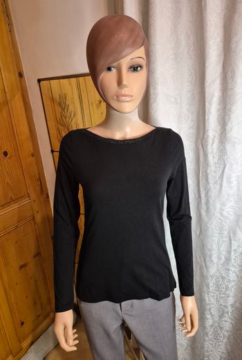 Tee-shirt femme noir "Grain de Malice" taille XS