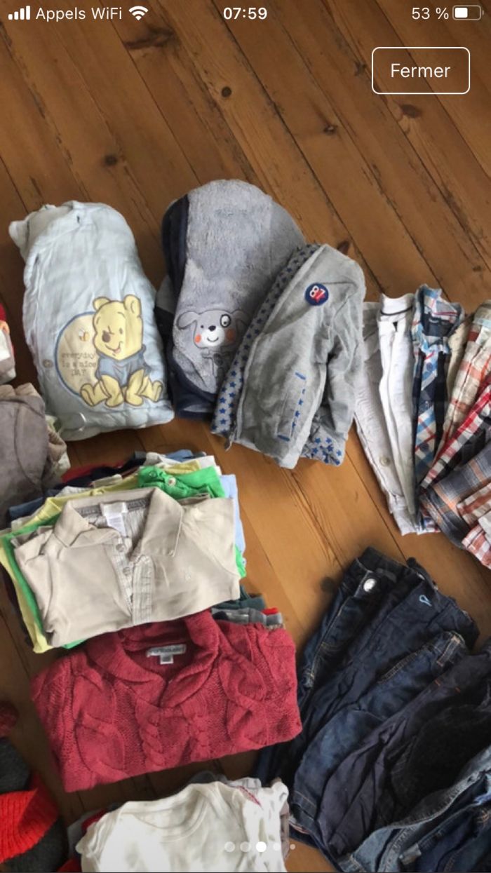 Lot 69 vêtements hiver 3 mois - photo numéro 3